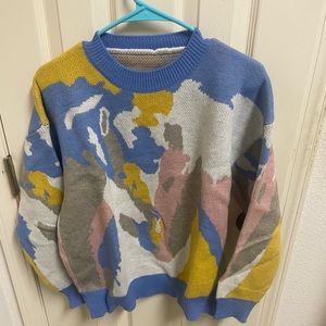 abstract color sweater